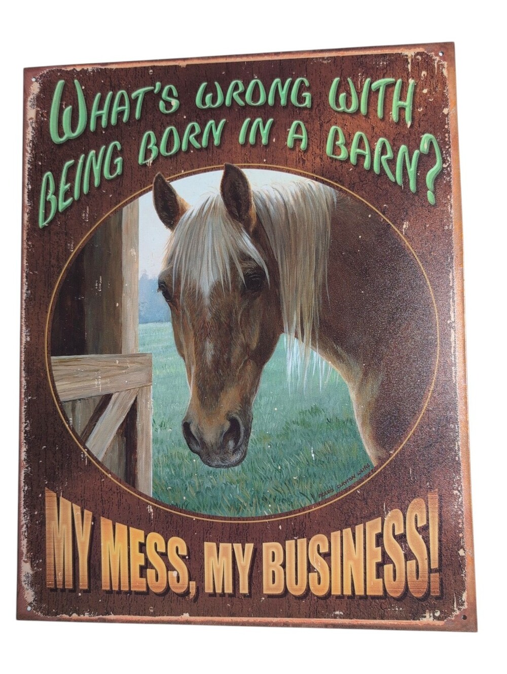 Horse Mess Metal Wall Decor